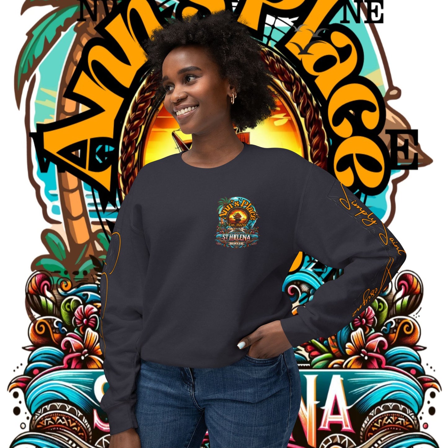 Ann's Place Unisex Lightweight Crewneck Sweatshirt