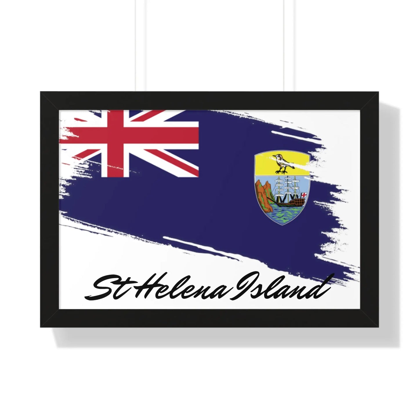 St Helena Island Framed Horizontal Poster - Simply Saint Designz