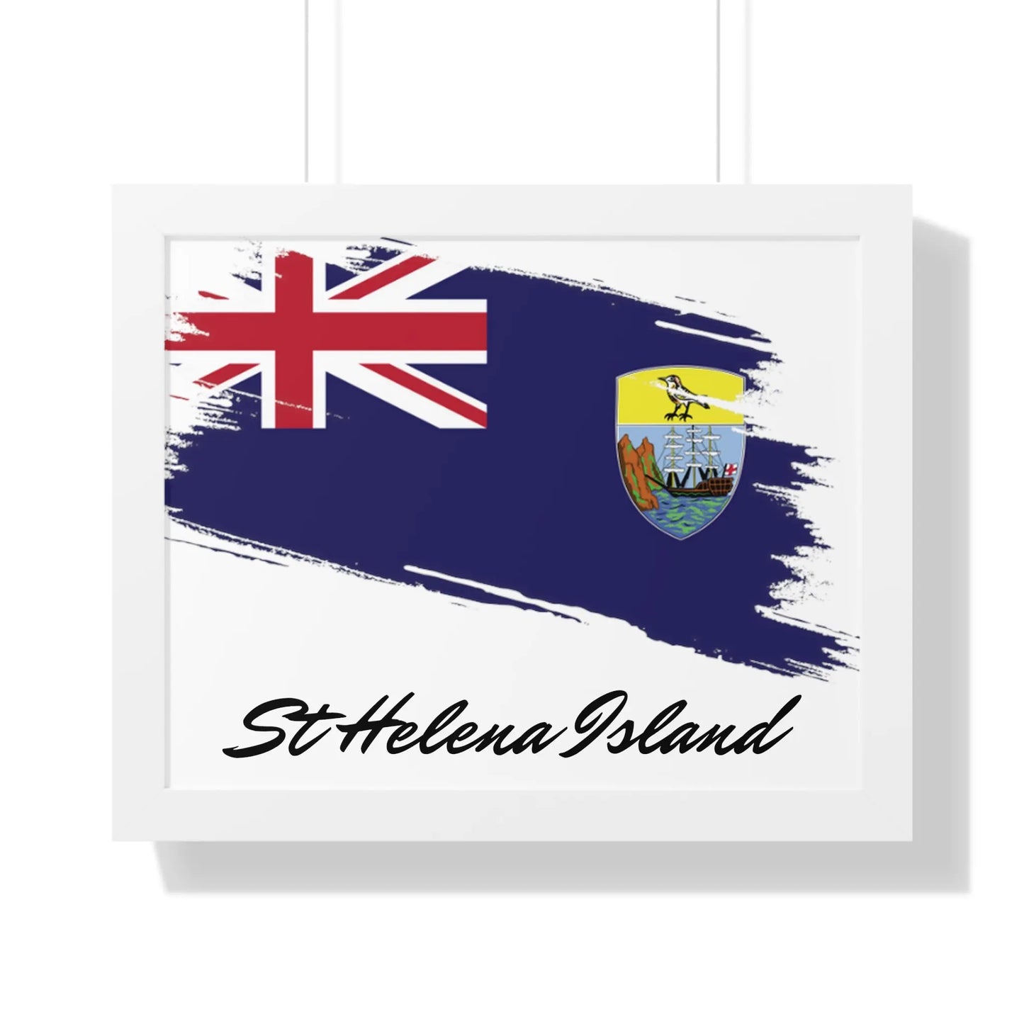 St Helena Island Framed Horizontal Poster - Simply Saint Designz