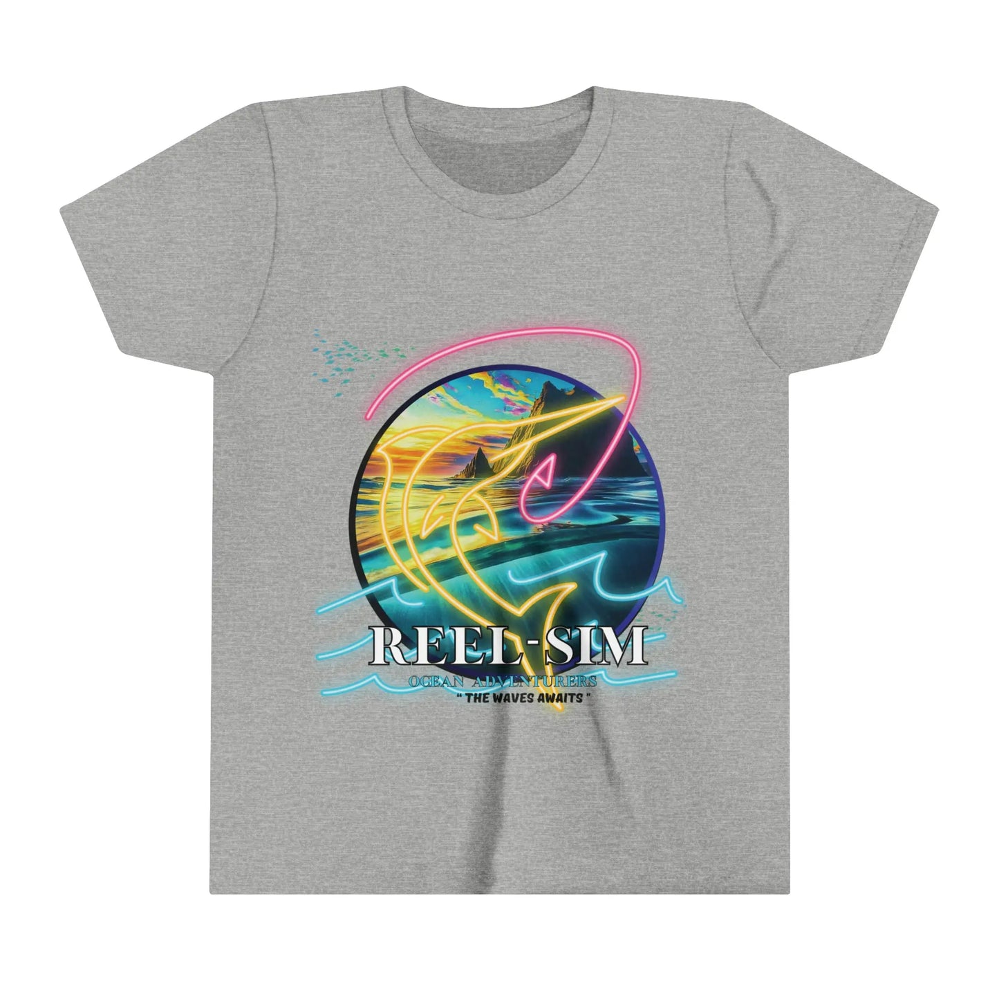 Reel Sim Youth Fishing Shirt: Short Sleeve Tee for the Next Generation of Anglers - Simply Saint Designz